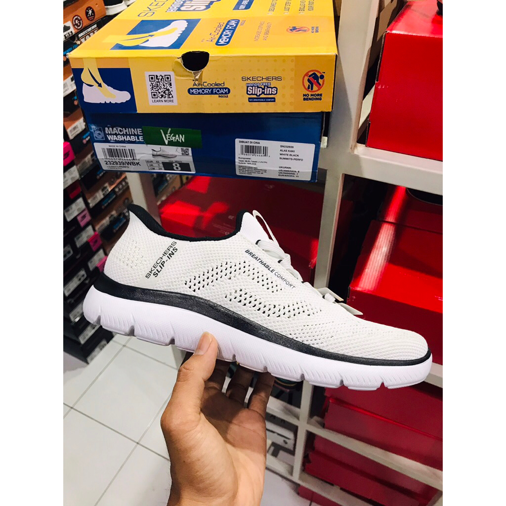 BIG SALE SKECHERS FO PUTIH [232939] ORIGINAL SEPATU PRIA/RUNNING/LARI/SNEAKERS