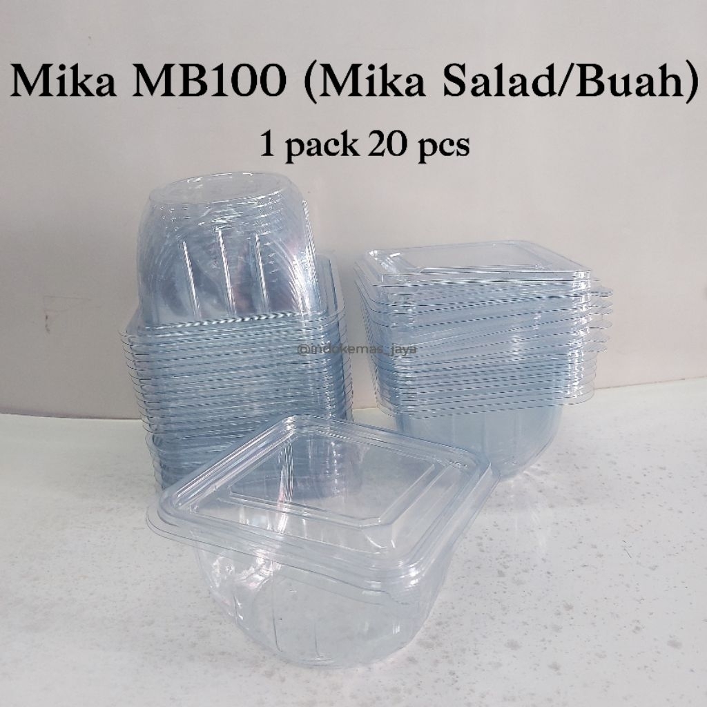 [20 pcs] Mika MB100/ Mika Salad Buah/ Mika Buah/ Mika Mangkok/ Wadah Buah Anggur