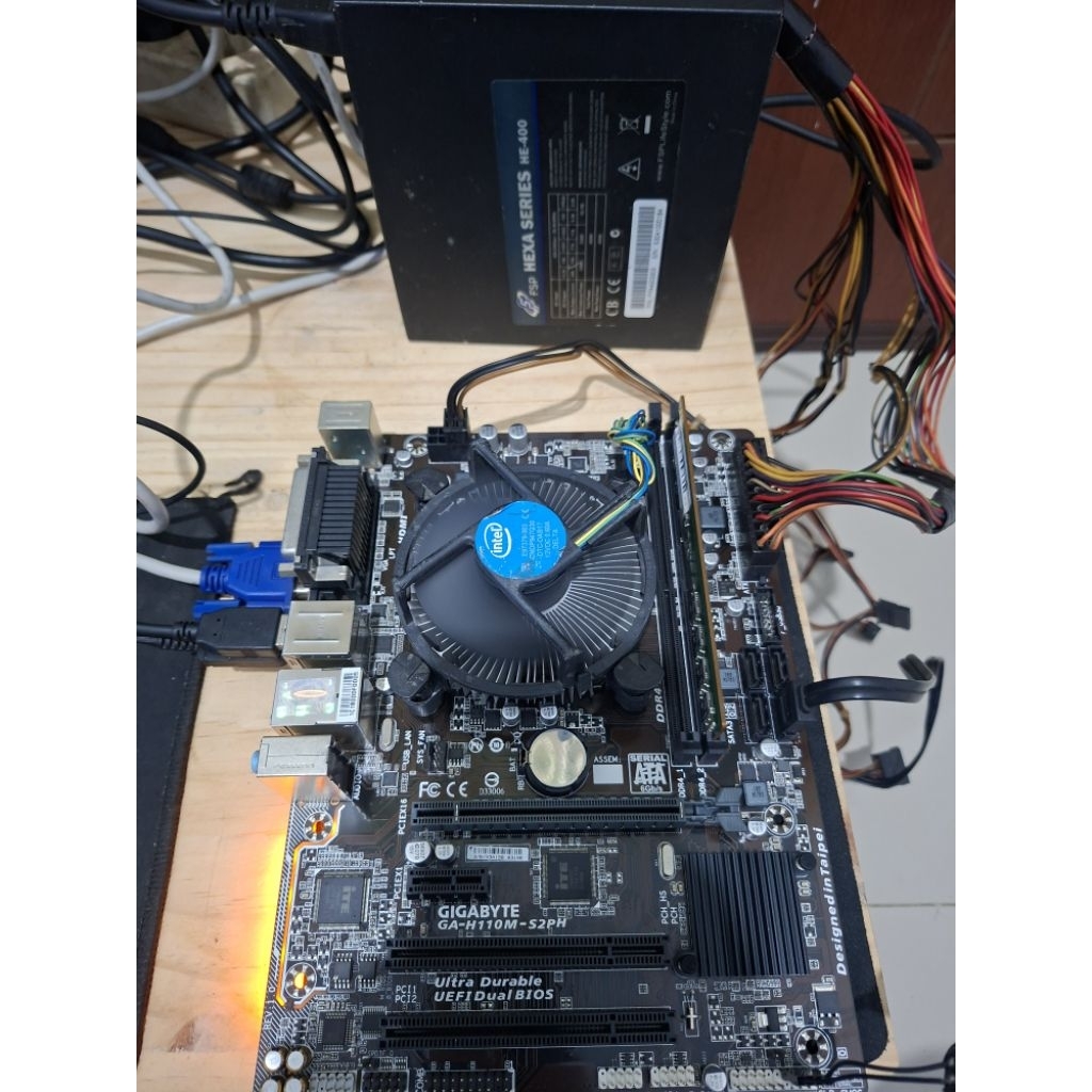 MOTHERBOARD GIGABYTE GA H110M S2PH+PROCESSOR CORE I3 6100