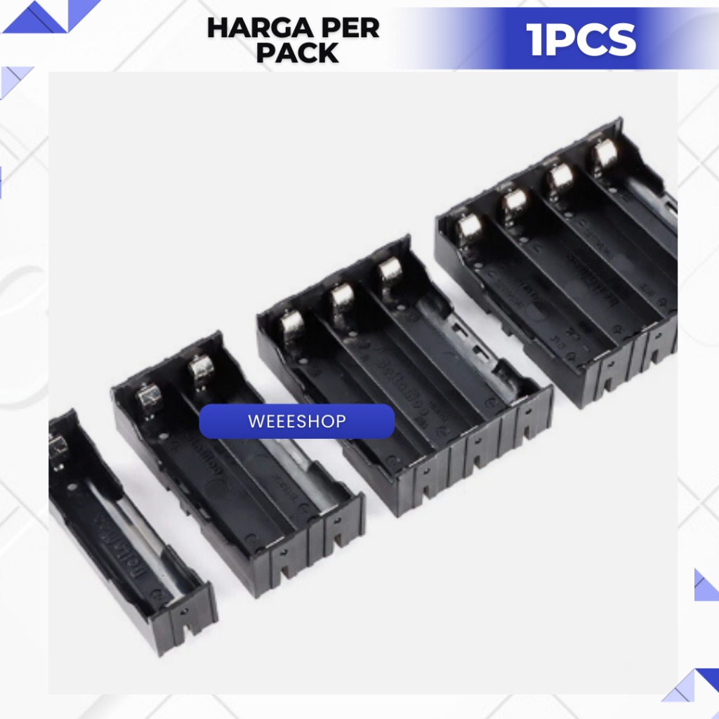 Holder Baterai 18650 1 Slot PCB Mount Pin | Box Baterai Li-ion Case Batere dengan Kaki Pin Solder PC