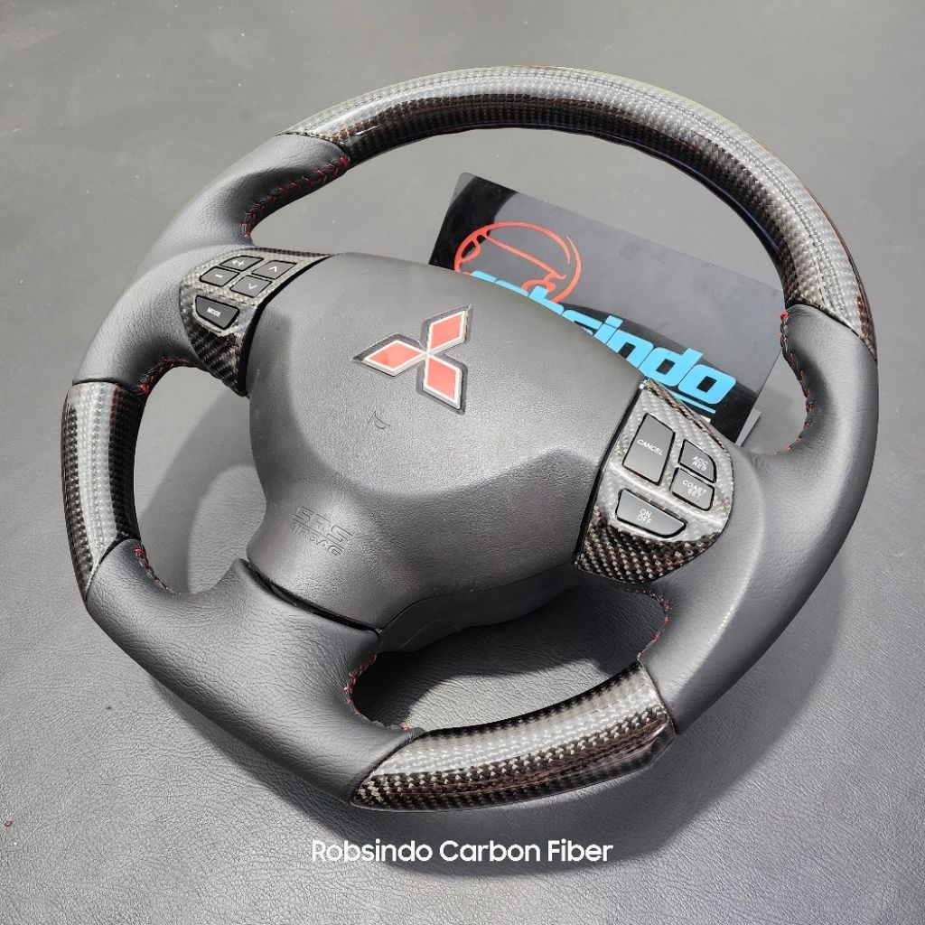 stir stering wheel mitsubishi pajero sport outlander carbon