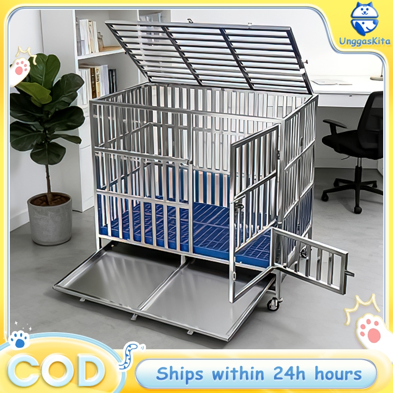 Kandang Anjing Stainless 304 Super Tebal - Hollow Besi Premium, Kuat Kokoh Anti Karat