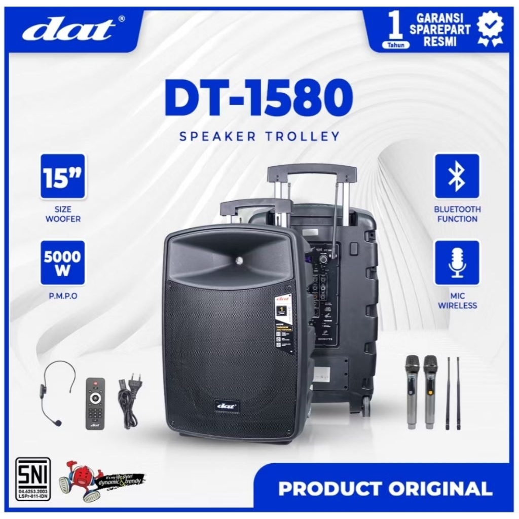 SPEAKER PORTABLE DAT DT-1580 15 inch Original DAT