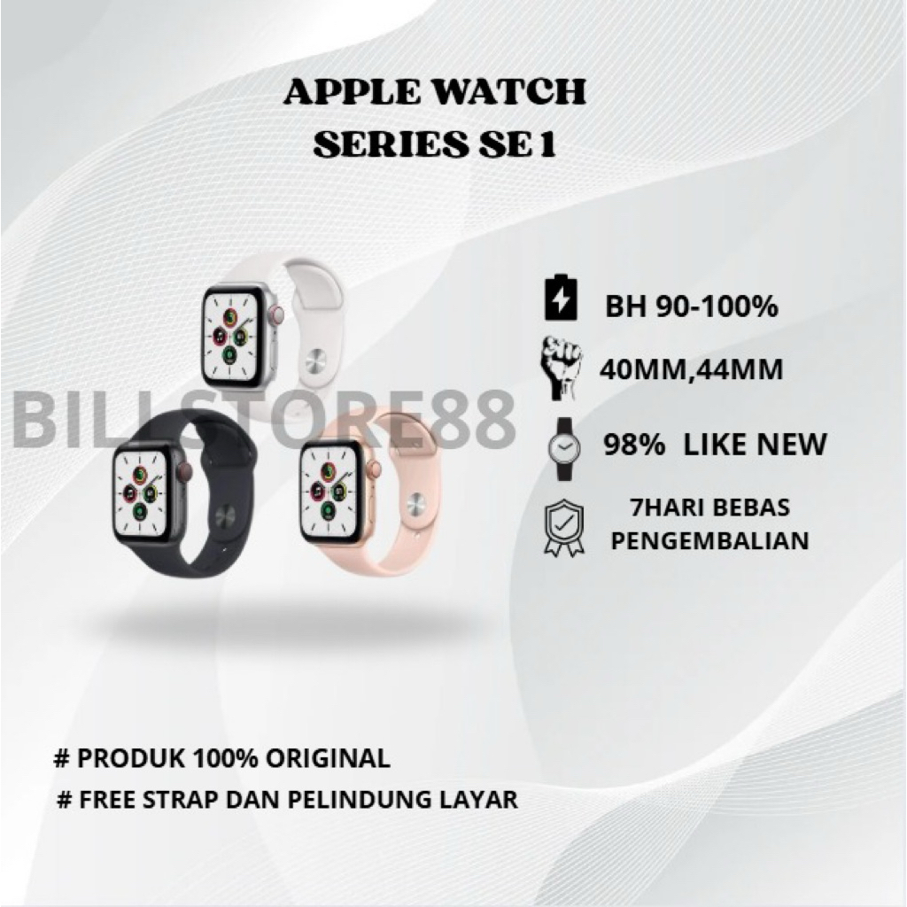 Apple Watch/iWatch Series SE Gen1 40MM,44MM SE 1 Second Original Fullset Bergaransi EX Internasional