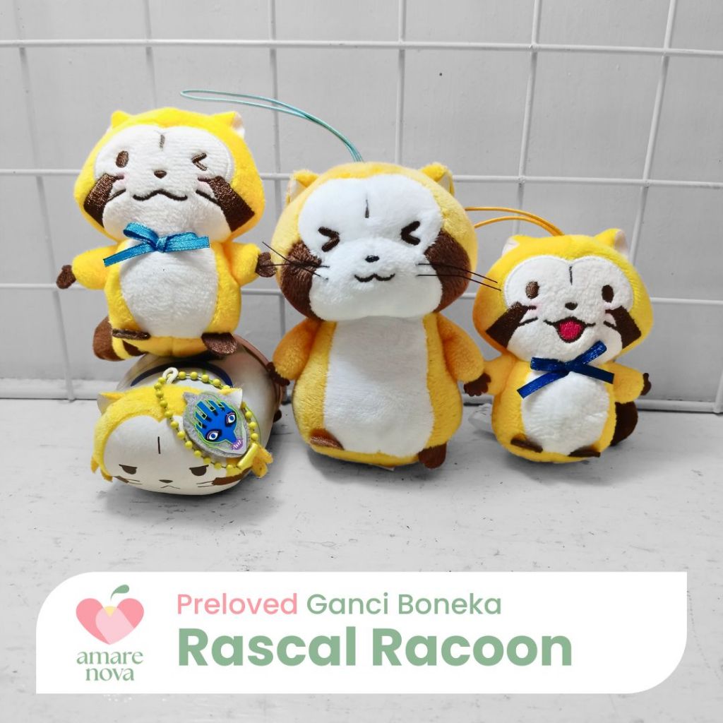 [P] Gantungan Kunci Ganci Boneka SK Japan Banpresto Racoon Rascal Plush Charm Keychain x Tiger Bunny