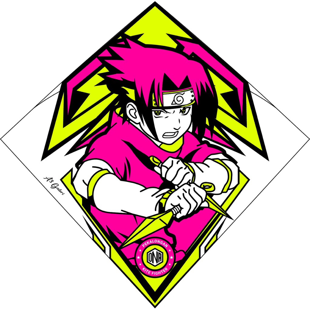 Kertas Layangan Sukhoi Motif Sasuke Stabilo 3 Warna