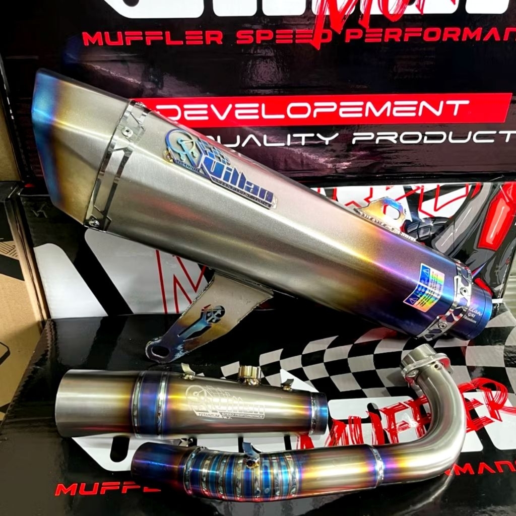 KNALPOT XMAX TYPE GR1 FULL TITANIUM FULLSYSTEM VILLAN YAMAHA XMAX