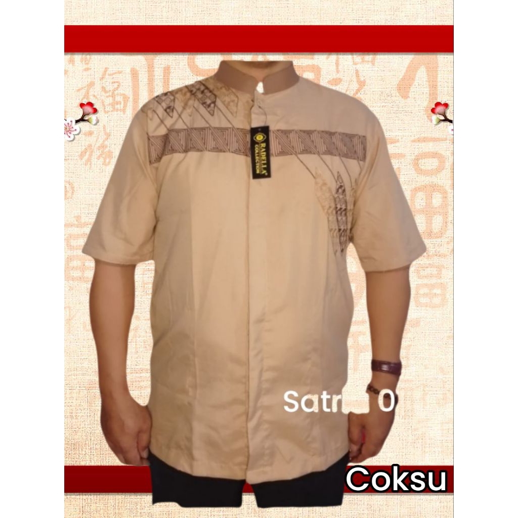 Baju Koko Pria Dewasa Fashion Lelaki Muslim Idul Fitri Bordir Atasan Viral Qoqo Model Baru Bapakbapa