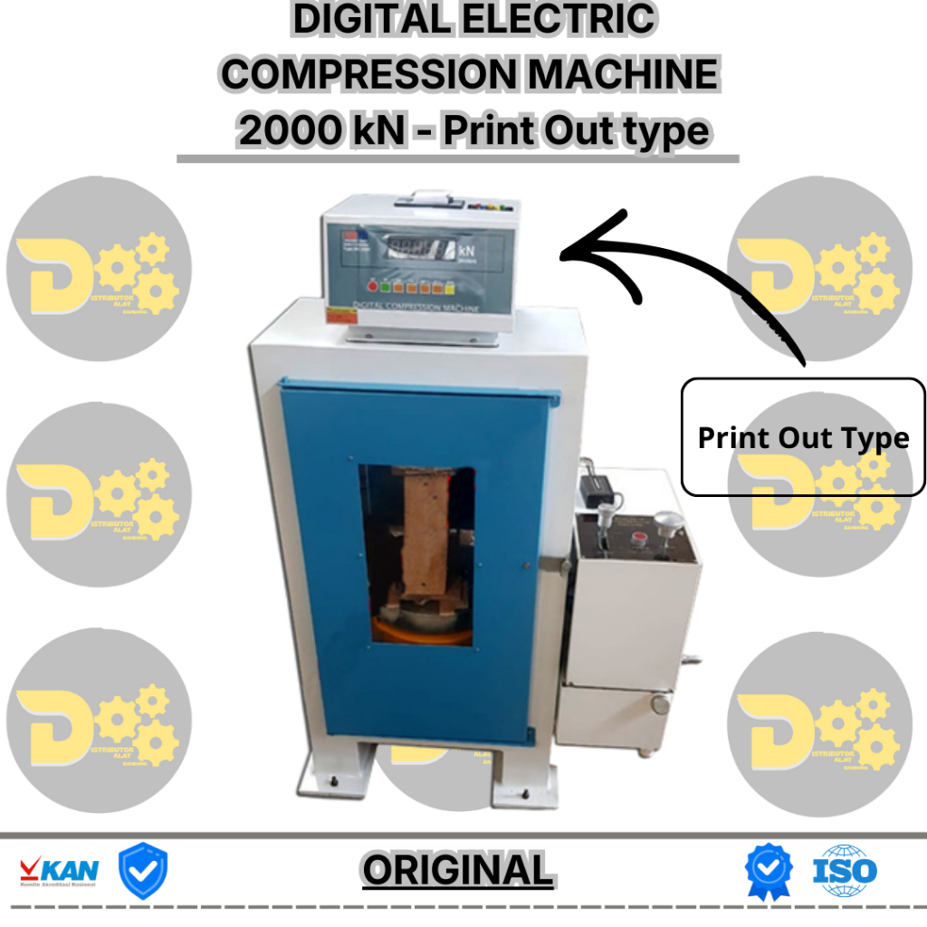 DIGITAL ELECTRIC COMPRESSION MACHINE 2000 kN + Print Out Type 2000 kN