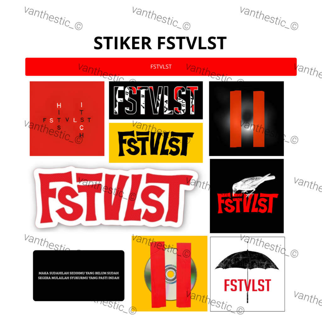 Stiker Set FSTVSLT | FSTVLST | Stiker Band | Stiker FSTVLST