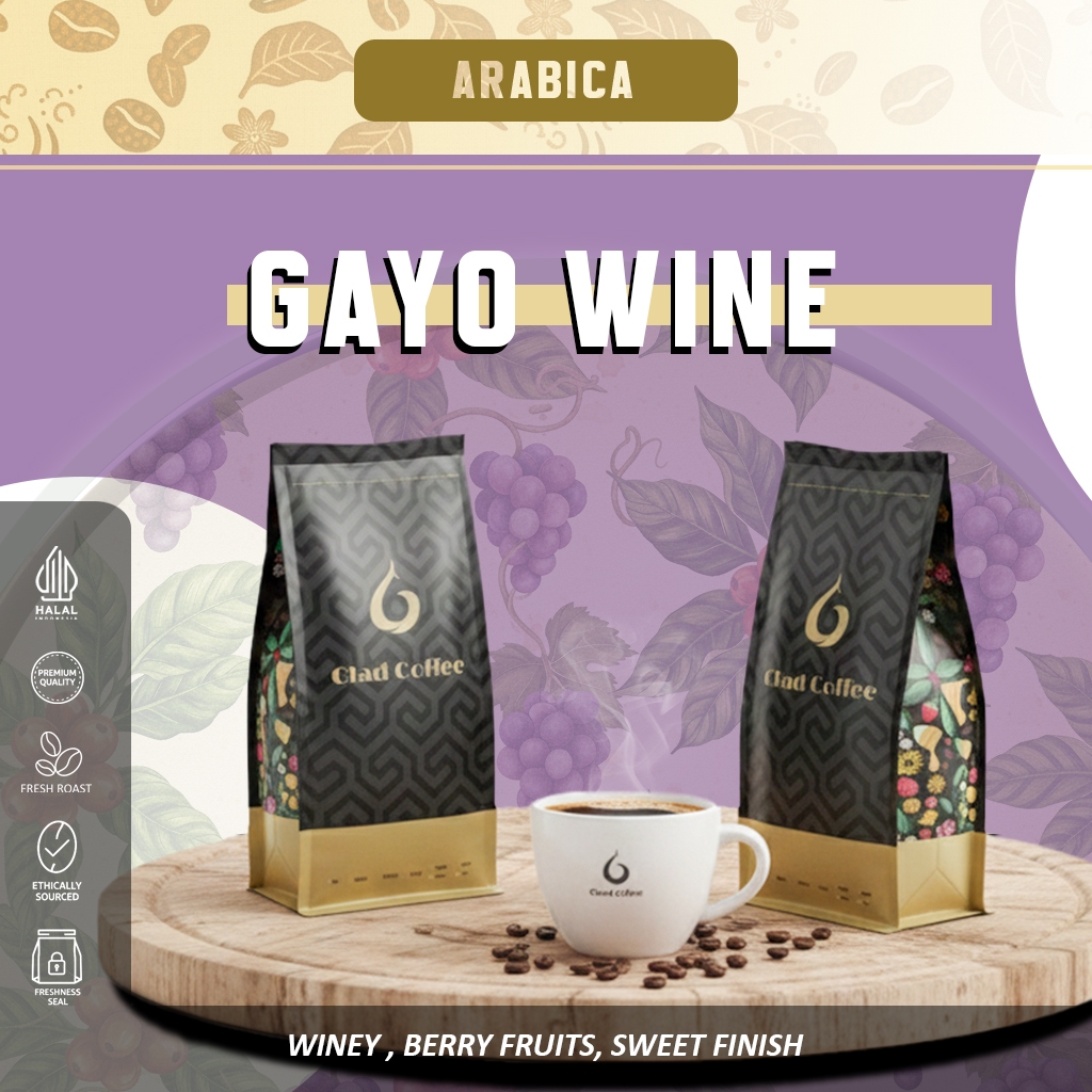 100 Gram Kopi Wine Gayo Specialty Coffee Arabika Gayo Wine Roast Beans Manual Brew  Biji Kopi Bubuk