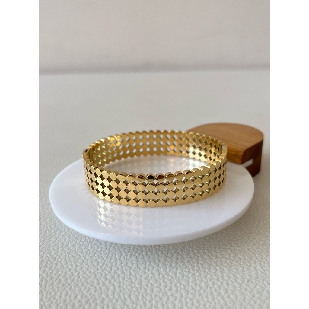 Gelang Bangle Wanita Titanium Anti Karat Bangle Titanium