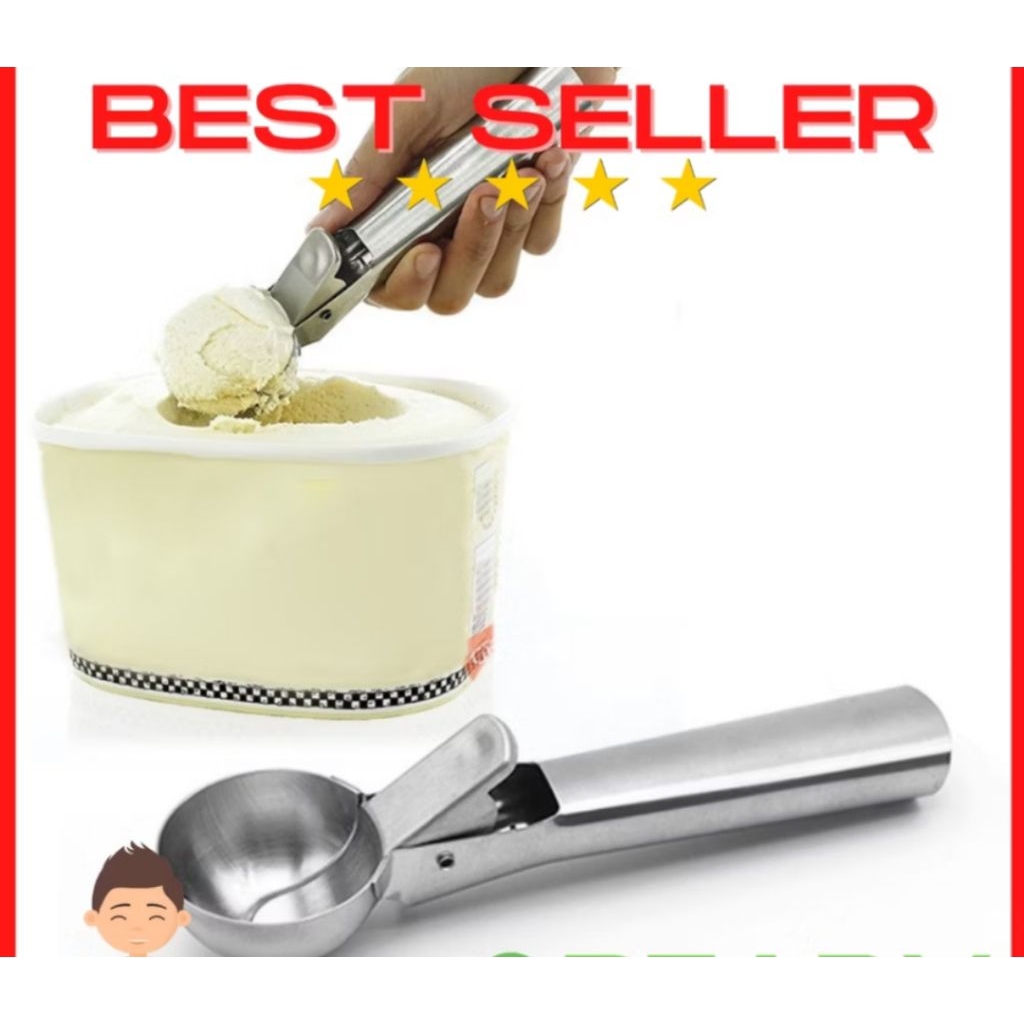 sendok es krim scoop stainless steel premium sekop es krim