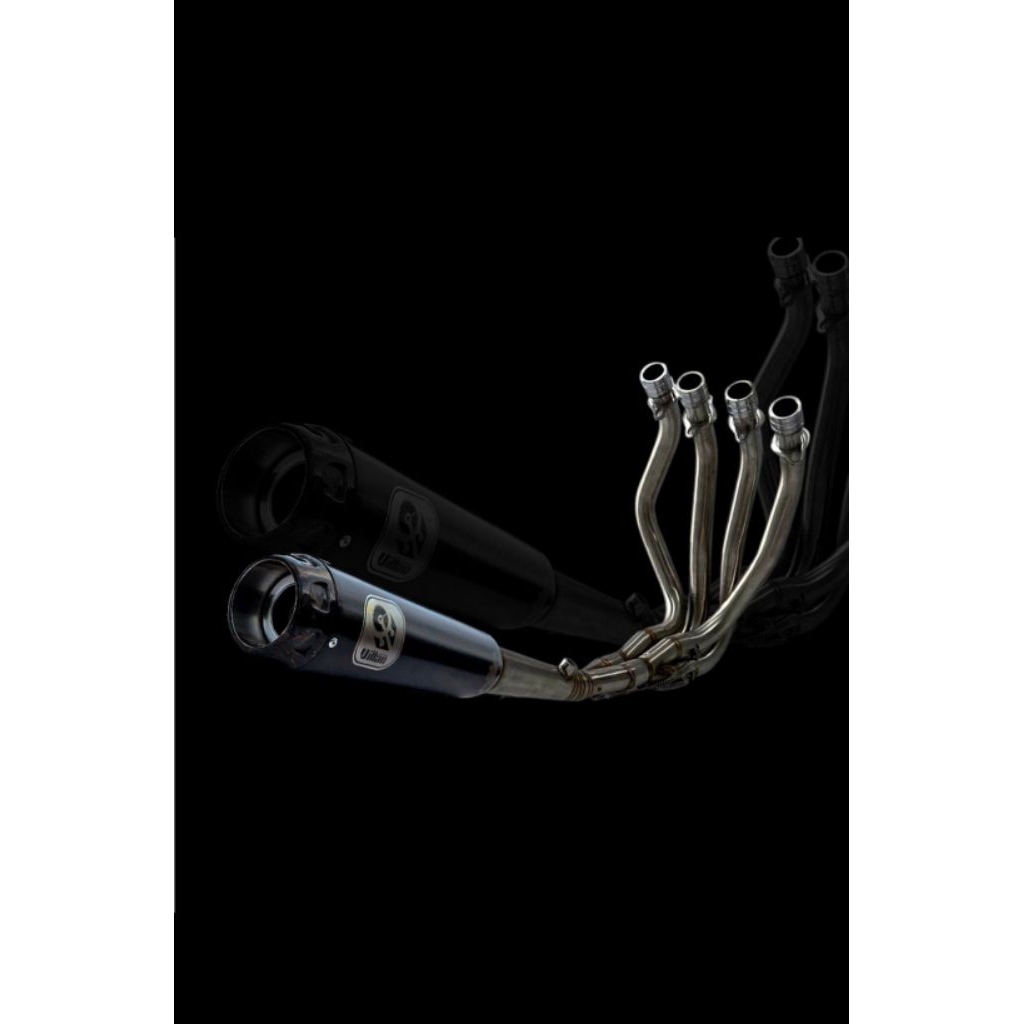 KNALPOT VILLAN TYPE PRO2 BLACK FULL SYTEM ZX25R, ZX250