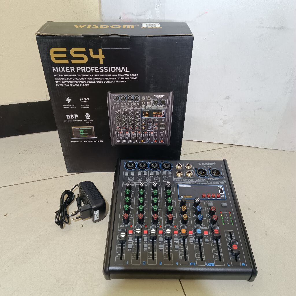 Mixer Audio 4 channel Wisdom ES4 Original Mixer Wisdom ES-4