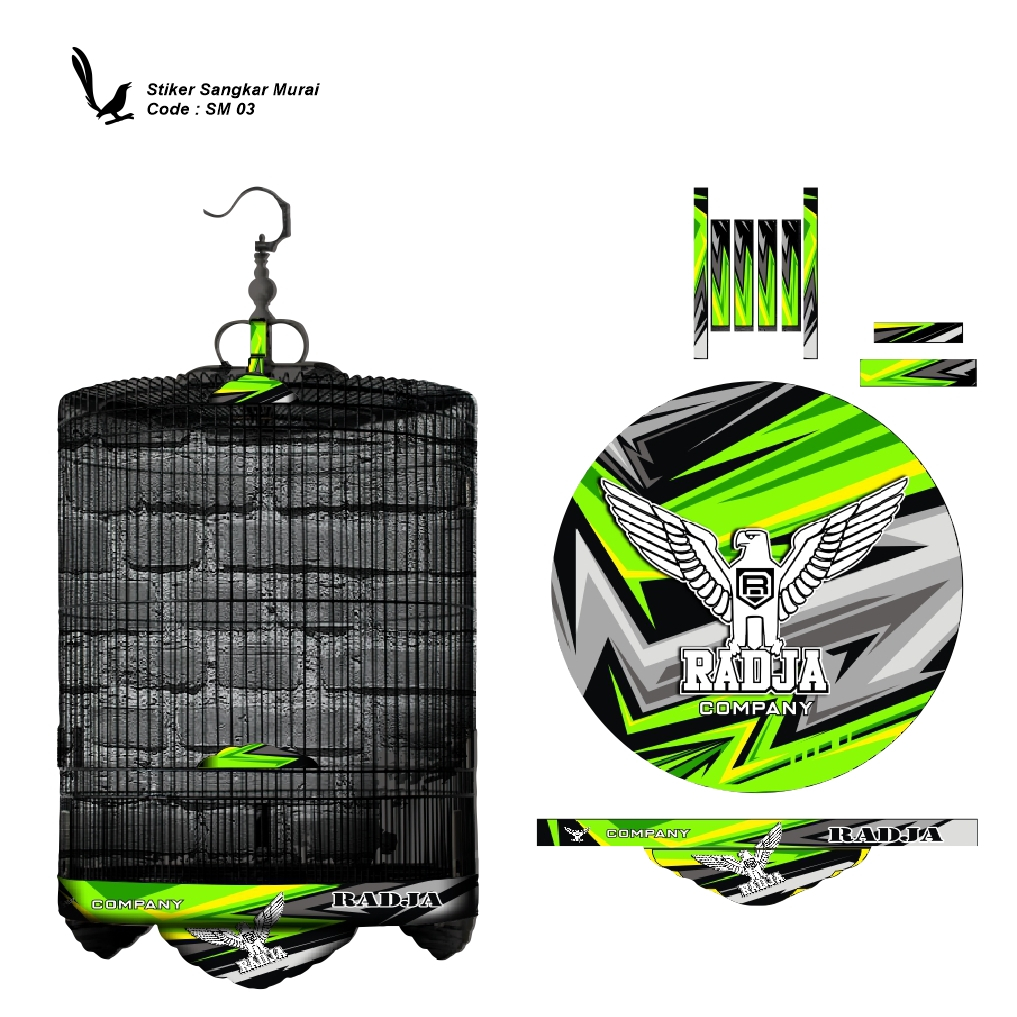 Stiker Decal Tebok Murai Stiker Sangkar Murai Custom