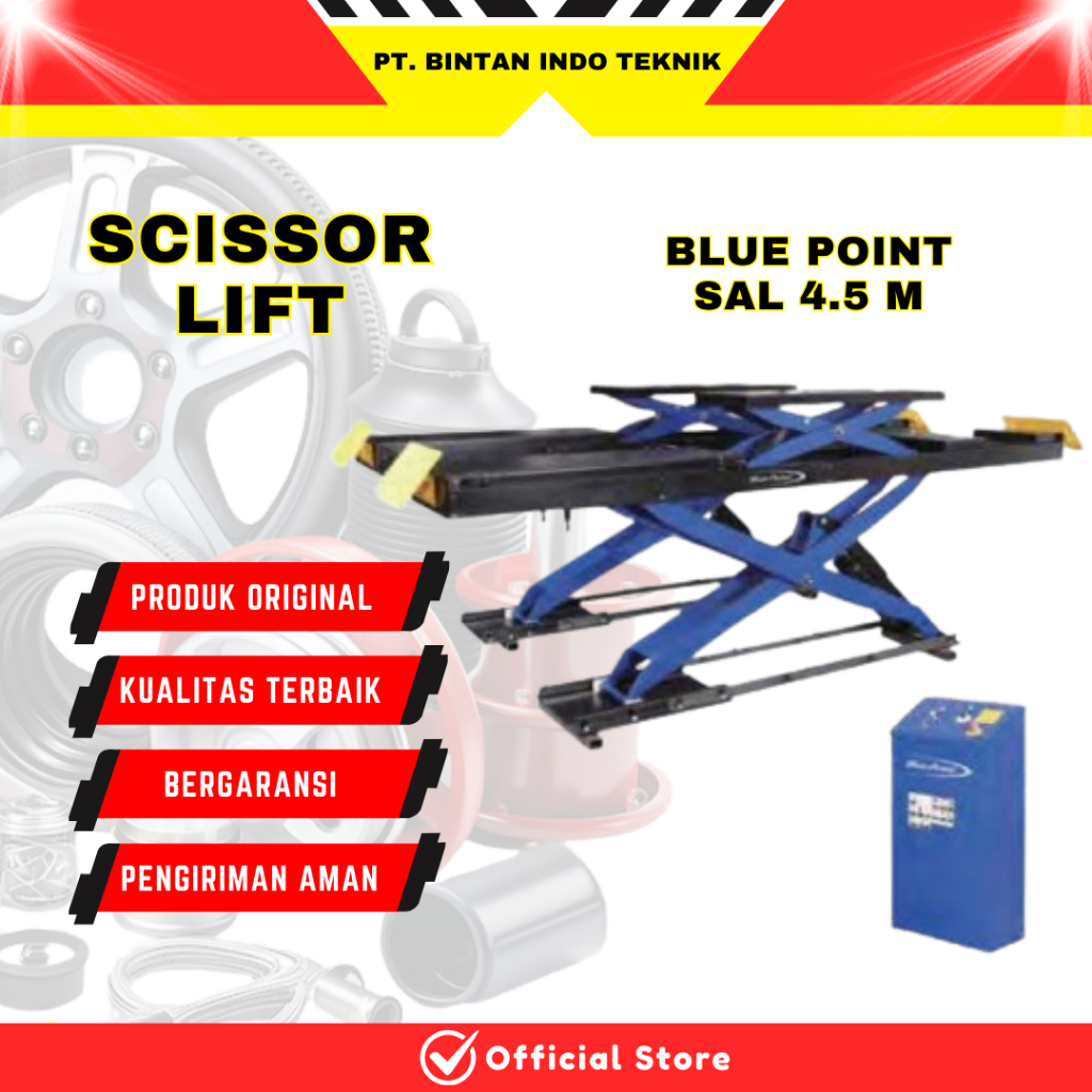 Scissor Lift Blue Point SAL 4.5 M 3.5 Ton Alat Angkat Mobil Hidrolik Spooring Balancing Hydraulic