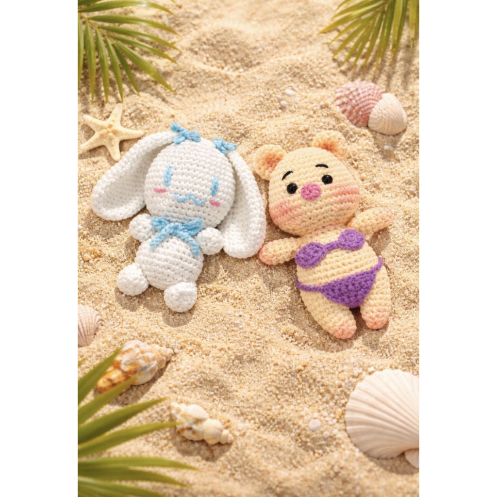 AMIGURUMI CINNAMOROLL / CUSTOM AMIGURUMI,AMIGURUMI PIG