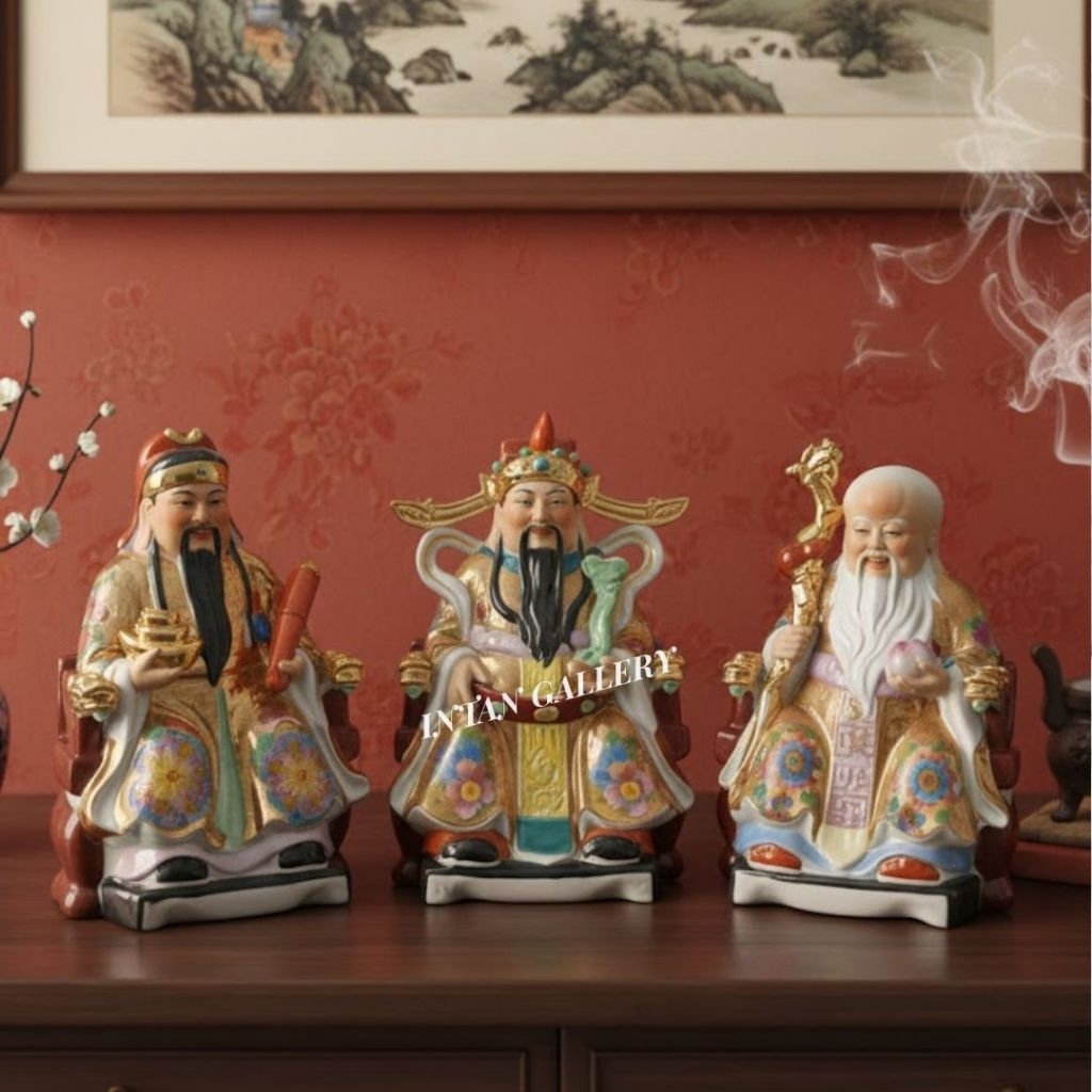 Pajangan Keramik Patung Chinese Dewa - Dewa