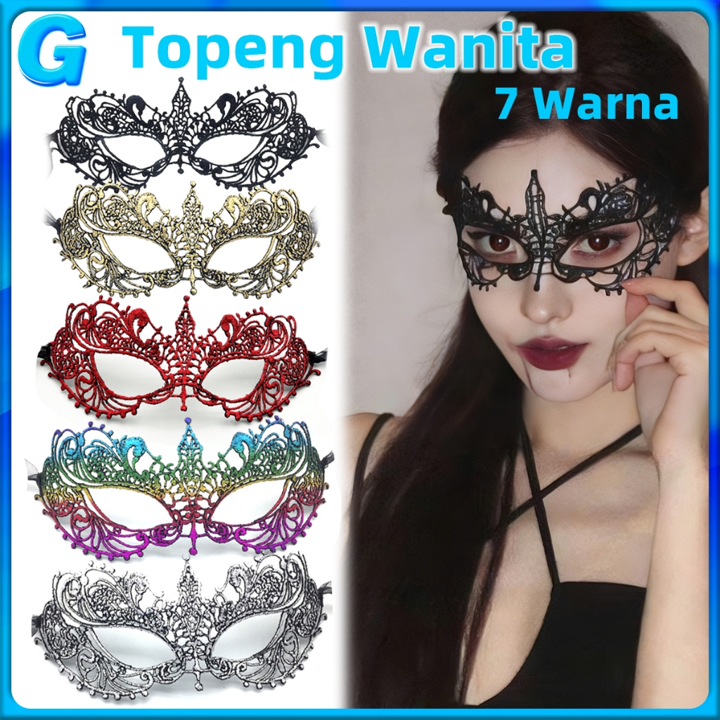 Topeng Wanita Cantik Pesta Renda Lace 7 Warna Topeng Masquerade  Memikat Topeng Mata Pasta Koleksi D