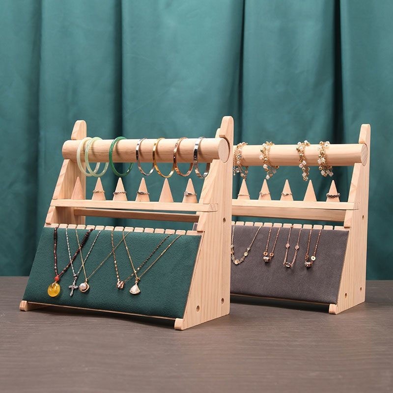 Aineed | Display Perhiasan, Display Cincin Kayu, Display Kalung, Pajangan Perhiasan, Pajangan Kalung