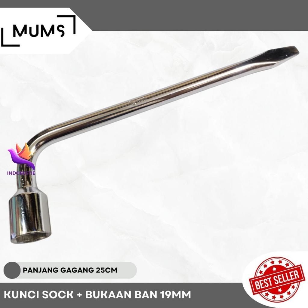 Kunci Roda Mobil UK Socket 19 MM Kunci Shock L Mobil 19MM + Bukaan Ban Mobil GMJ