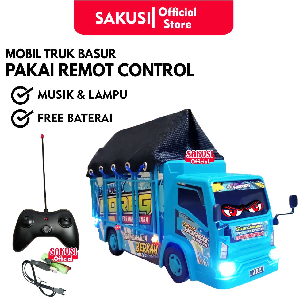 Mainan Viral Truk Oleng Basuri REMOT- Minatur Truk Oleng Ada Musik & Lampunya