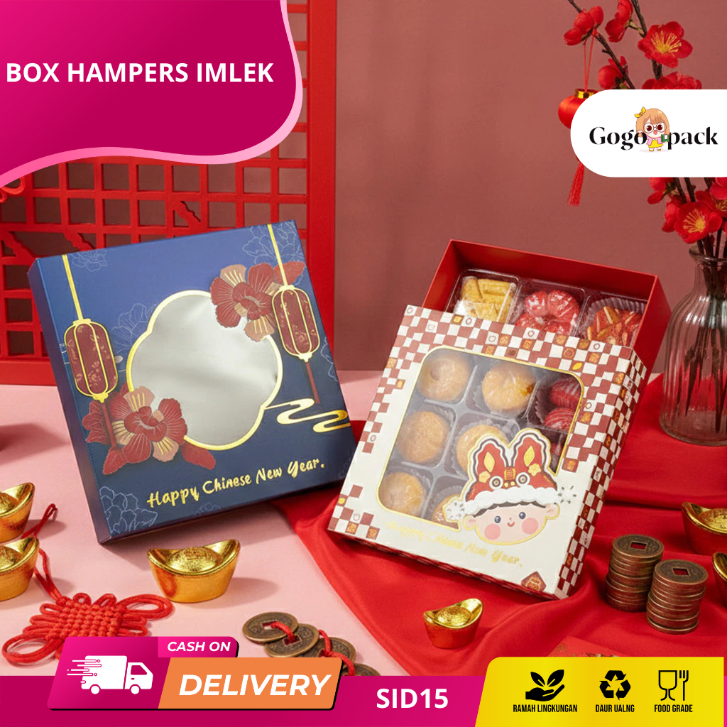 Box Hampers Imlek/Box Imlek/Hampers Imlek/Kotak Hampers Imlek/Box Kue CNY/ SDI15