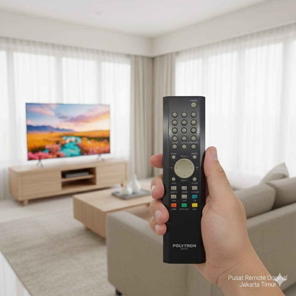 REMOTE REMOT TV TABUNG SLIM POLYTRON 81D761 ORIGINAL ASLI