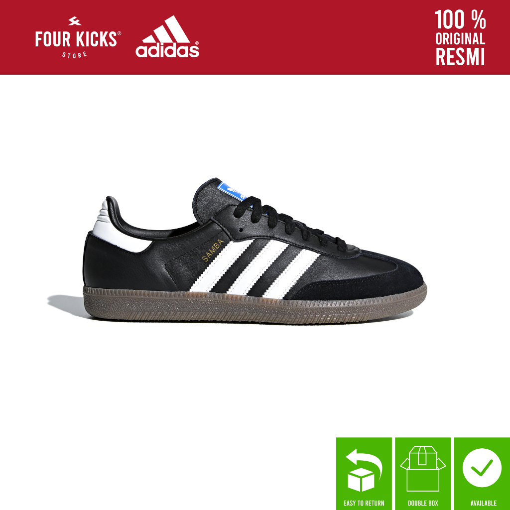 Adidas Samba OG Black White Gum Unisex B75807 - 100%  ORIGINAL RESMI