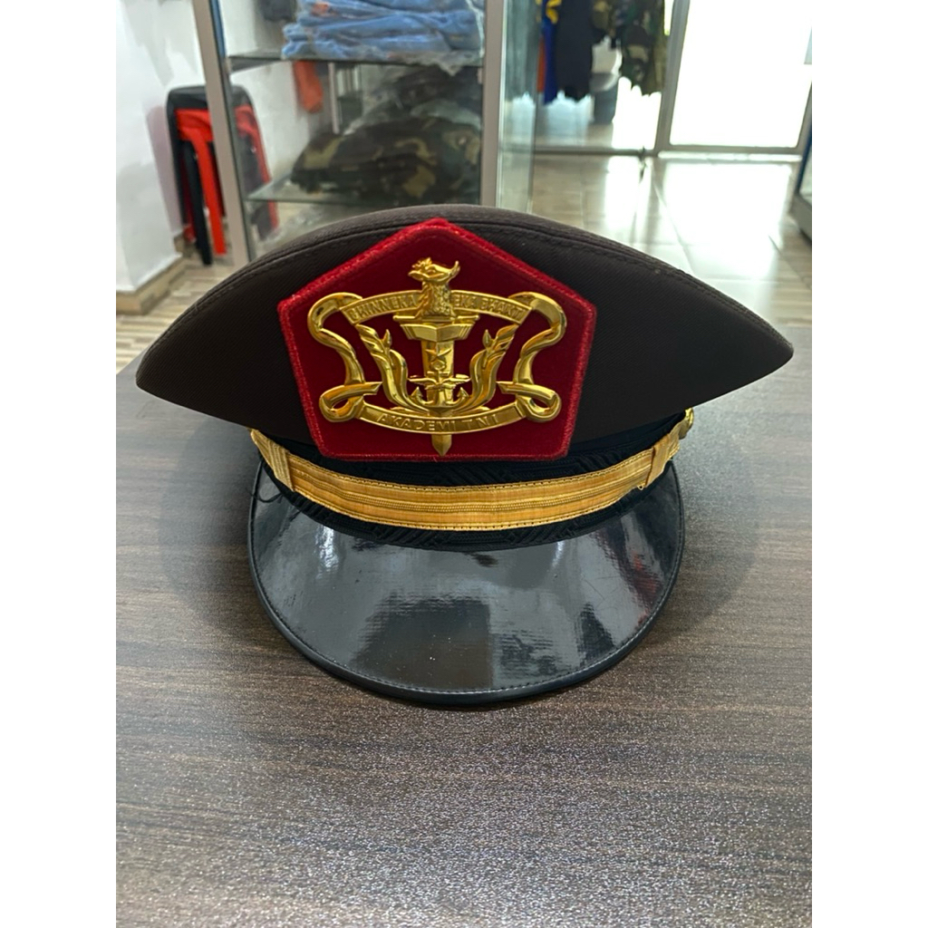 Topi Pet Pdh Coklat Taruna Akmil Akademi Militer/Akademi TNI
