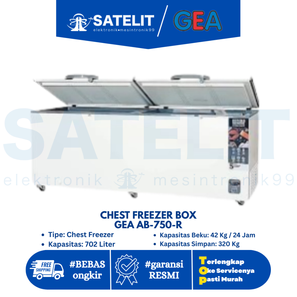 Chest Freezer Box GEA AB-750-R | Freezer Kapasitas Besar | Garansi Resmi Original