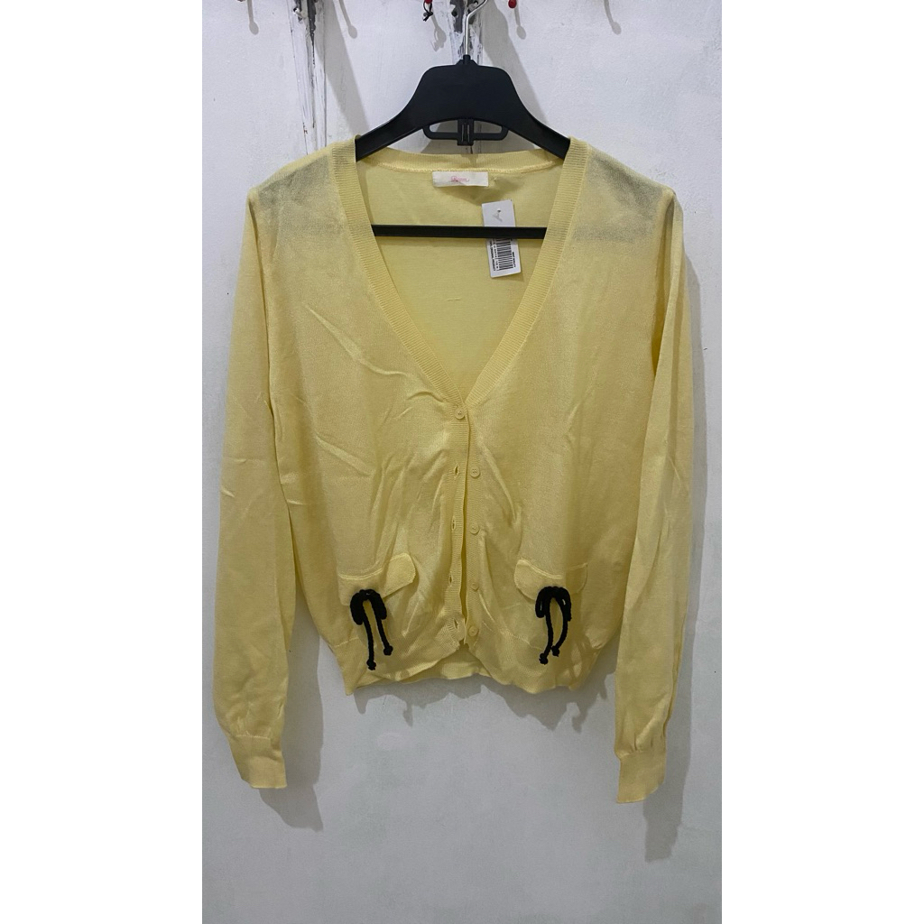Preloved Cardigan Soft yellow