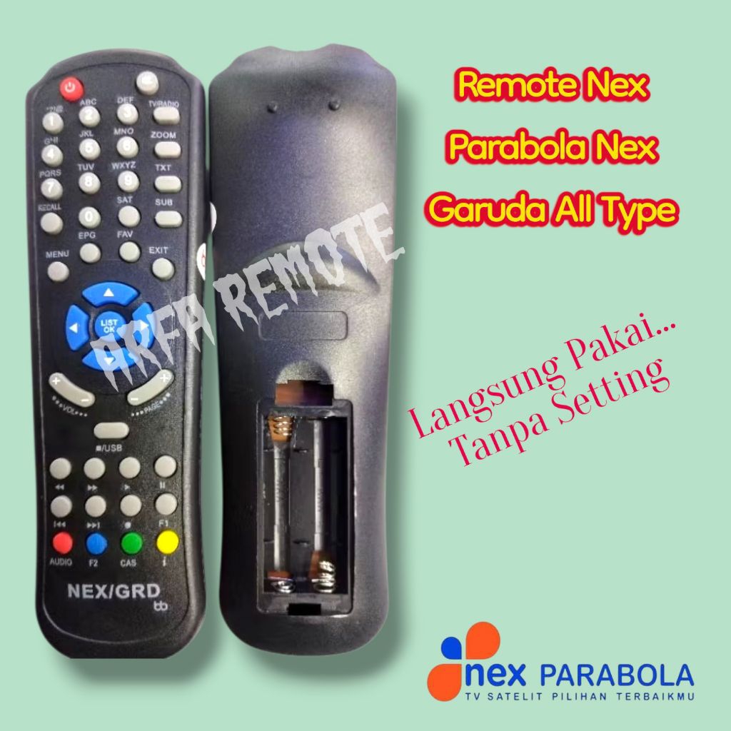 Remote Nex Parabola Original LOGO Kuning Hitam Hijau Biru mola nex parabola merah