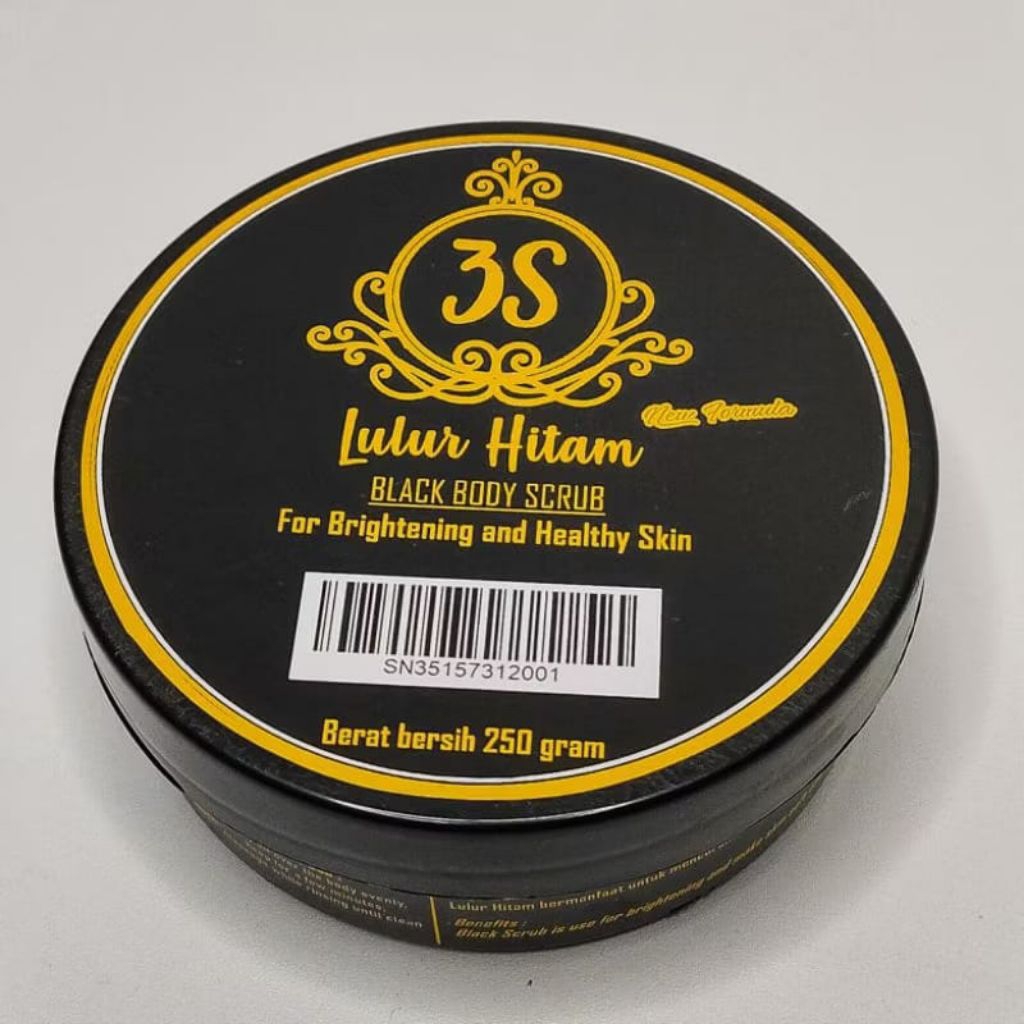 LULUR HITAM 3S Produk Original 100% Dan BPOM Black Body Scrub 250 gr