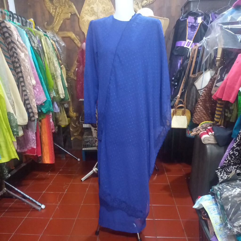 Setelan Encim Rubiah set Selendang model kebaya kurung
