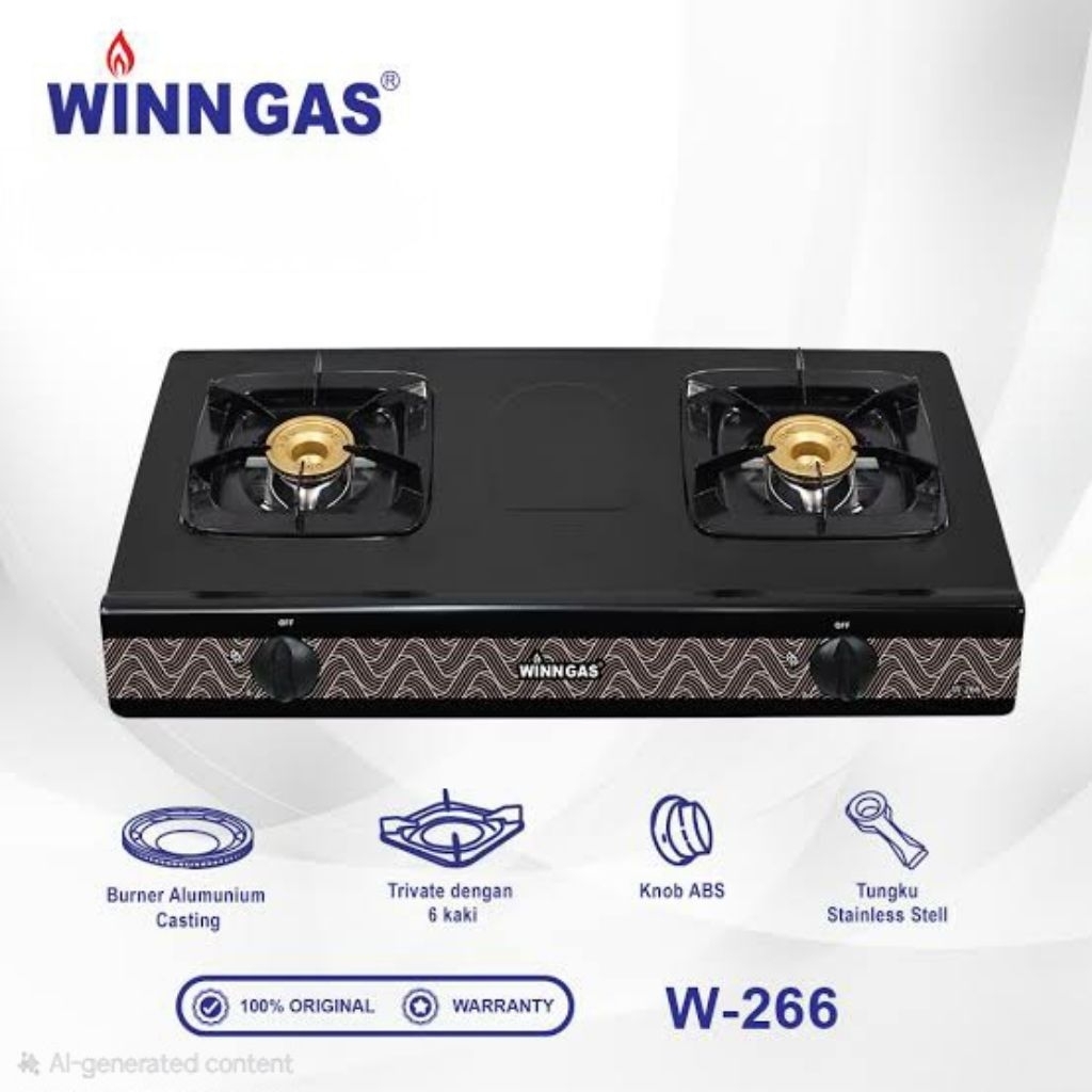 Kompor Gas 2 Tungku Winn W 266