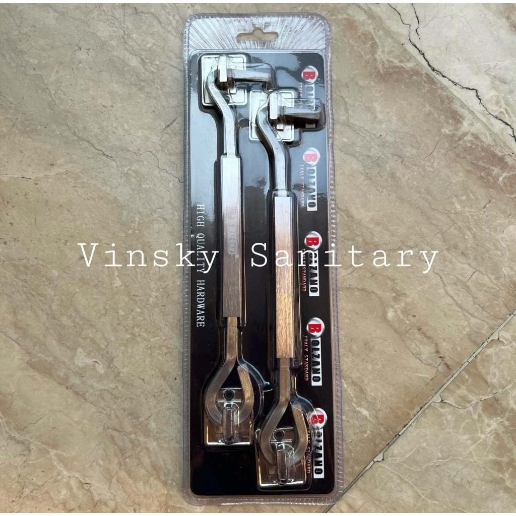 (per pasang)Hak angin tebal stainless BOLZANO /penahan jendela BOLZANO