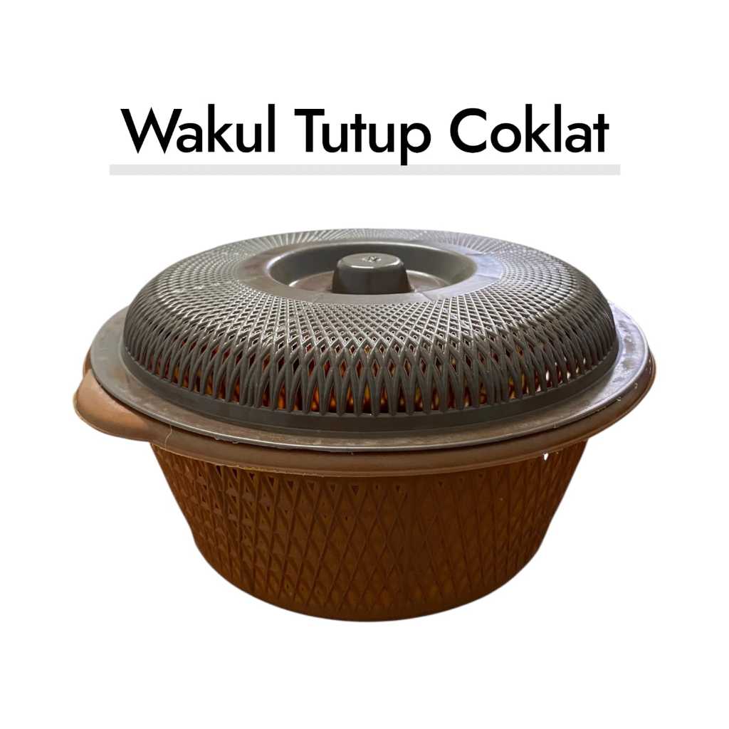 50 Pcs dan 100 Pcs Wakul Tutup Cokelat Wakul Nasi Hajatan PAKET HEMAT Diameter 24cm