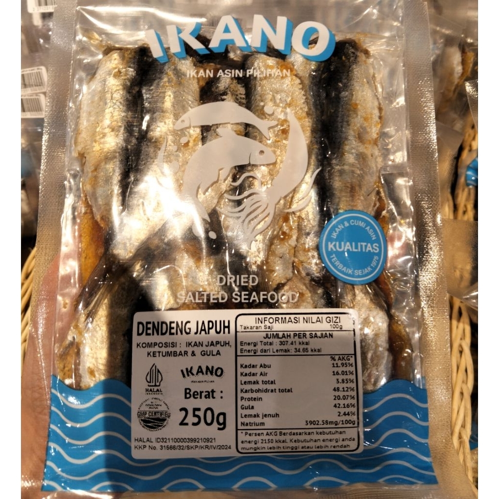 IKANO Ikan Japuh Kering 250g Ikan Dendeng Japuh Ikan Asin Kering