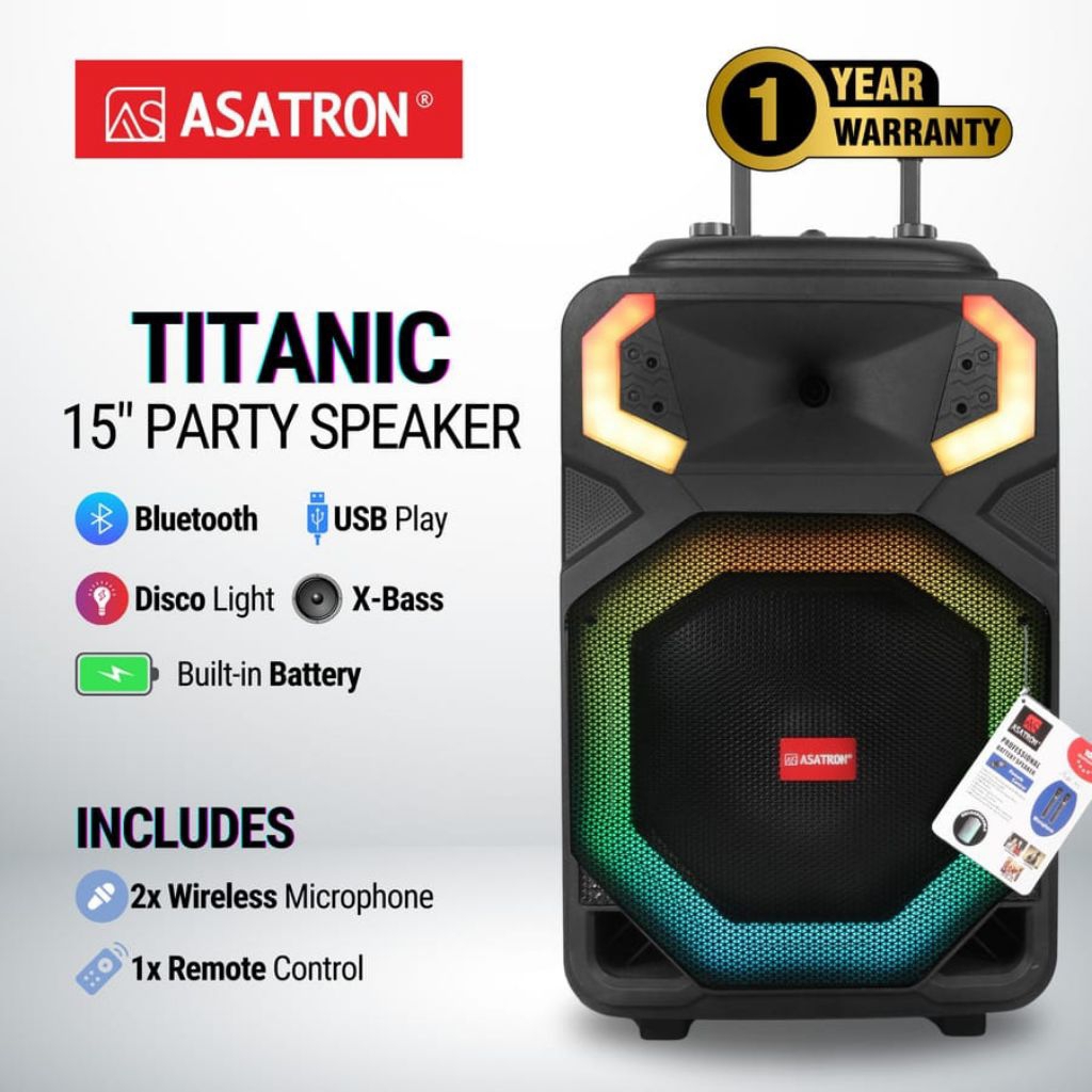 Sepiker Portabel Asatron 15 inch Titanic Asatron titanic 15 inc