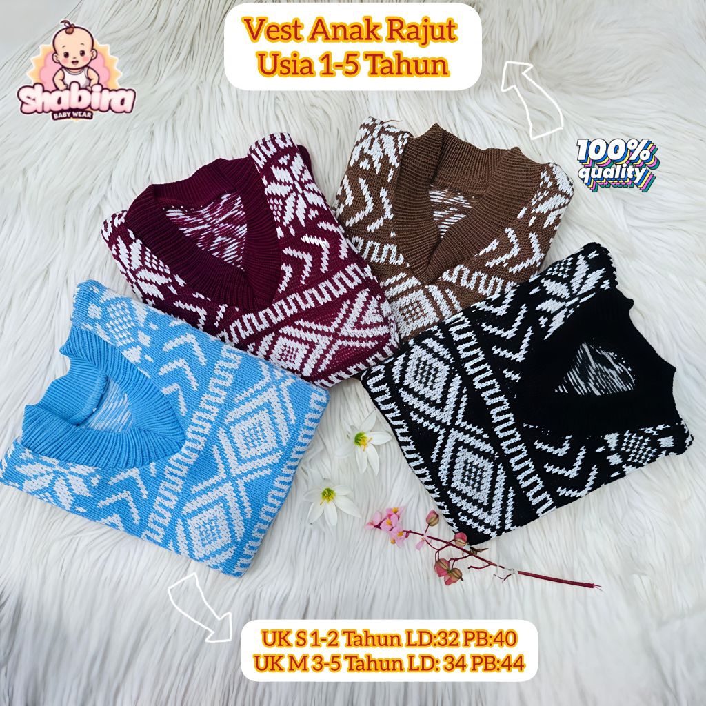TERMURAH VEST RAJUT ANAK LAKI-LAKI USIA 1-8 TAHUN RAJUT PREMIUM