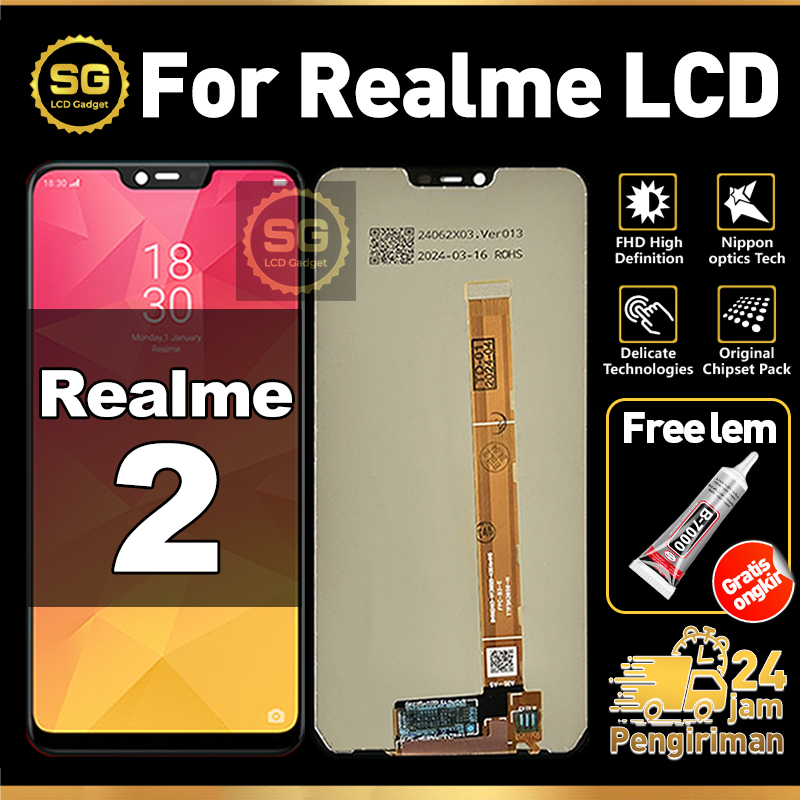 SG LCD Realme 2 Fullset HP Touchscreen Realme 2 Free Lem Glass Touch Screen Digitizer COD
