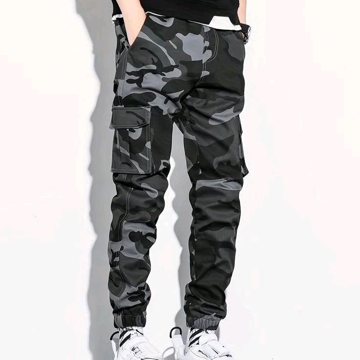Celana jogger Cargo Loreng Sport  Dewasa Bahan Twill Tebal Original Camo Pria Wanita
