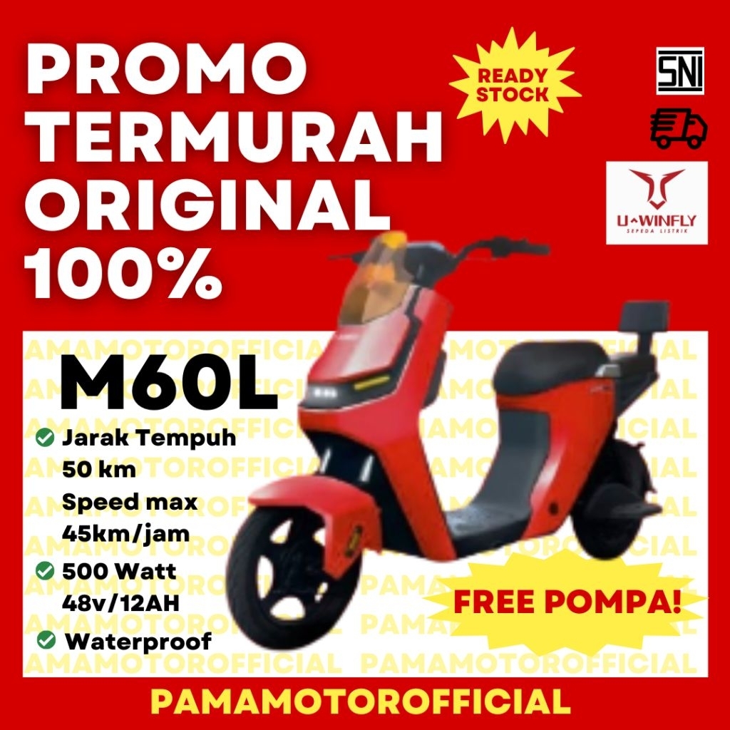 Sepeda Listrik Uwinfly M60L Lithium New Series