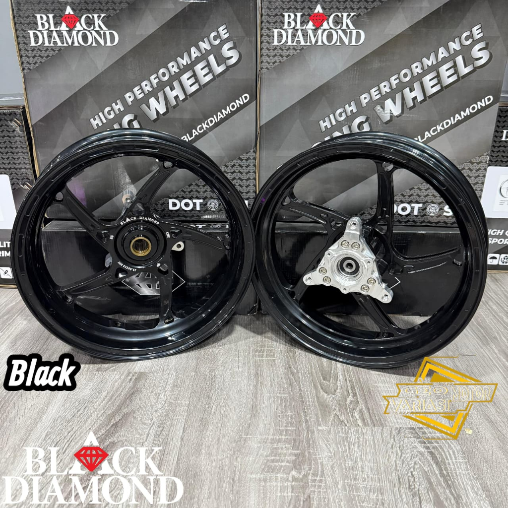 Velg Black Diamond Series Cnc Wheels BD 553 Nmax New Nmax Turbo/Neo AEROX ALPHA/TURBO Black Diamond