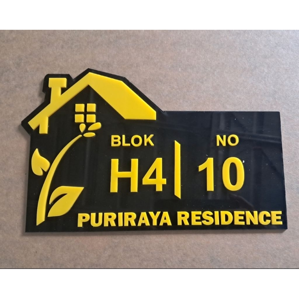 NO RUMAH full akrilik timbul