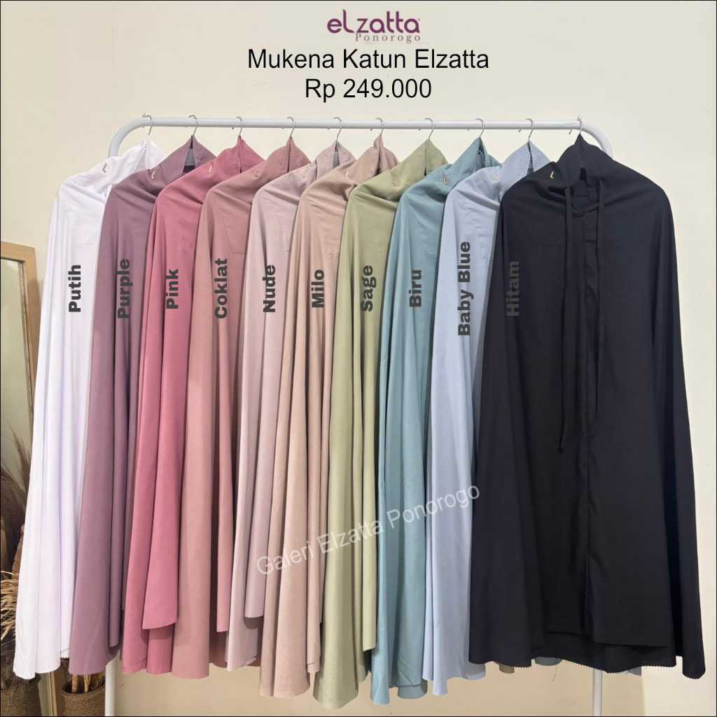 MUKENA KATUN ELZATTA LASER CUT POLOS (PONOROGO)