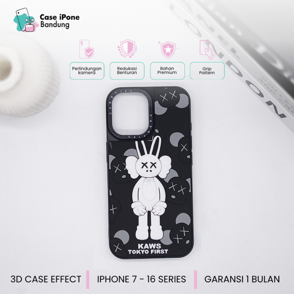 Case Iphone XR/11/12/13/14/15/16 Pro Promax Mini Casing Handphone Anti Crack Boneka Tokyo
