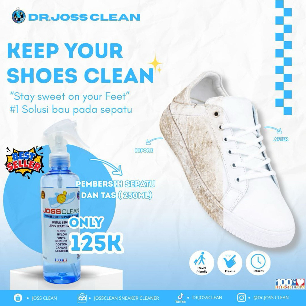 JOSS CLEAN PEMBERSIH SEPATU 250 ML